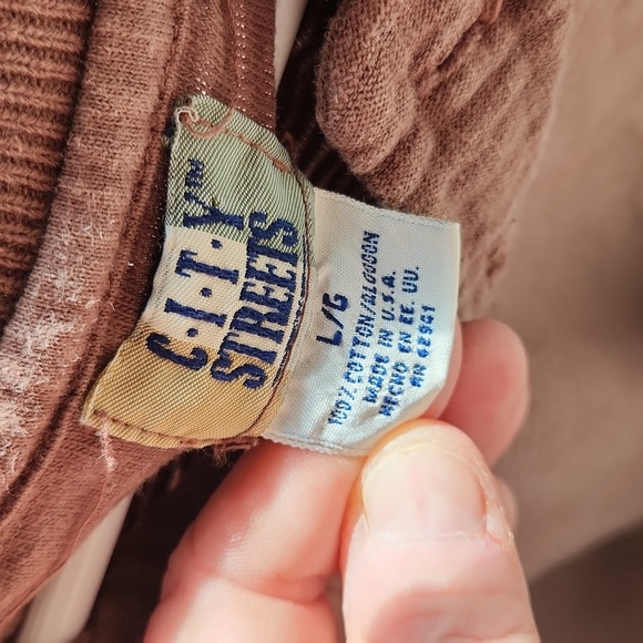 C.I.T.Y Streets Vintage Rib Polo Shirt Brown Size Large - Picture 3 of 3